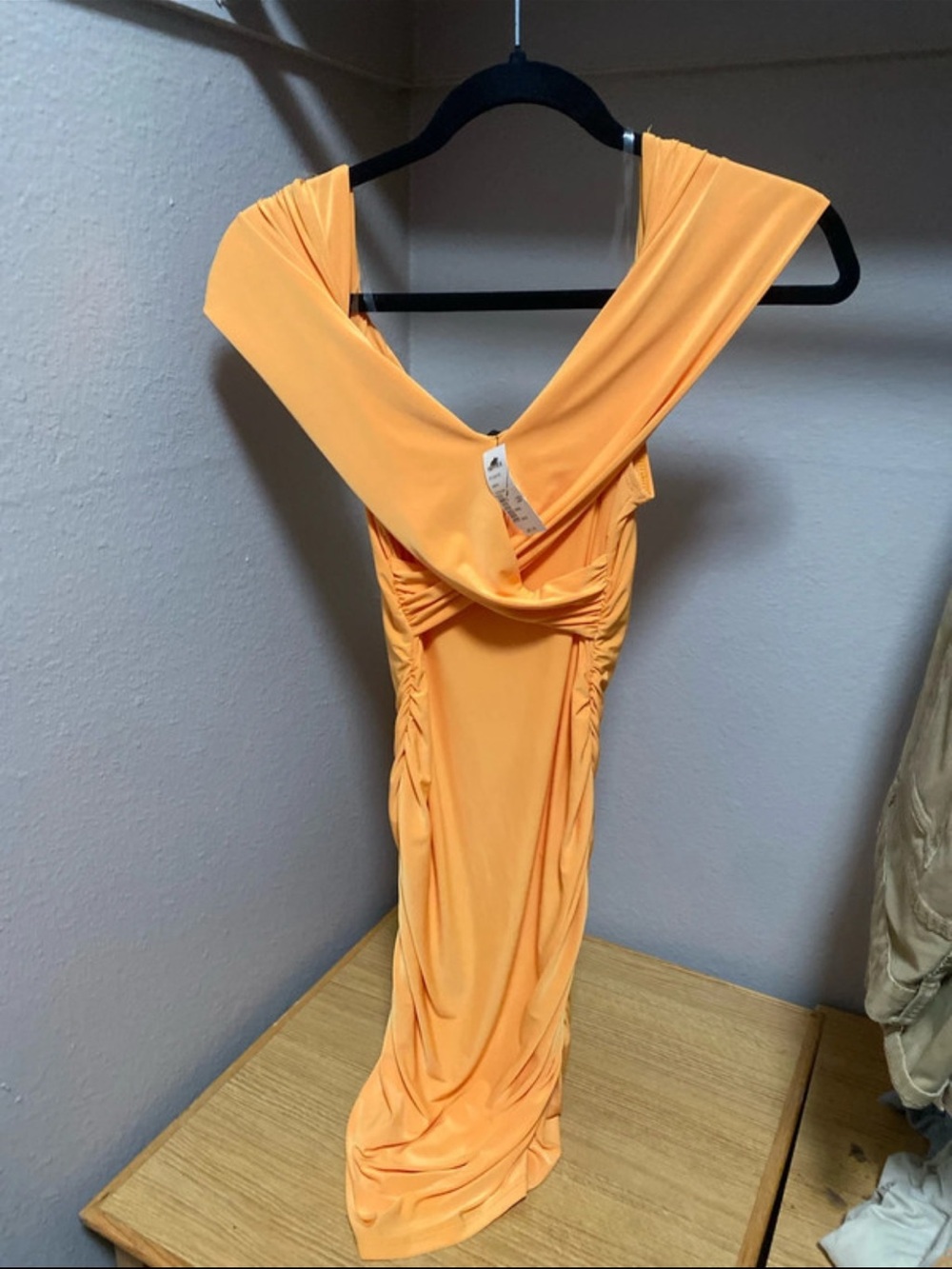 Sabora One-Shoulder Ruched Orange Dress